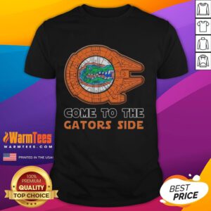 Nice Star Wars Come To The Florida Gators Side T-Shirt featuring iconic designs for fans of both franchises.