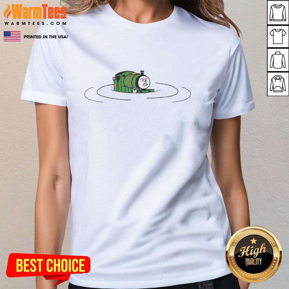Alt Text: Nice Thomas and Friends Percy's Plunge Ladies Tee featuring vibrant colors and playful design for fans.