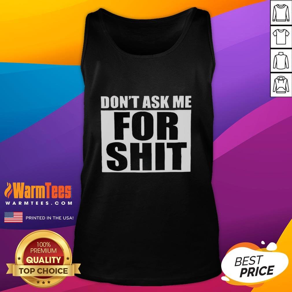 Official Harada Don't Ask Me For Shit Tank Top featuring bold graphic design, perfect for casual streetwear style.