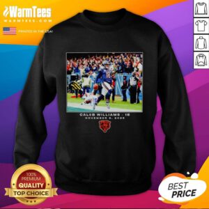 Alt Text: Premium Caleb Williams Chicago Bears NFL Flash Features Week 10 Sweatshirt showcasing team logo and stylish design.