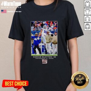 Premium Darius Slayton New York Giants NFL Flash Features Week 10 Ladies Tee showcasing team pride and style.