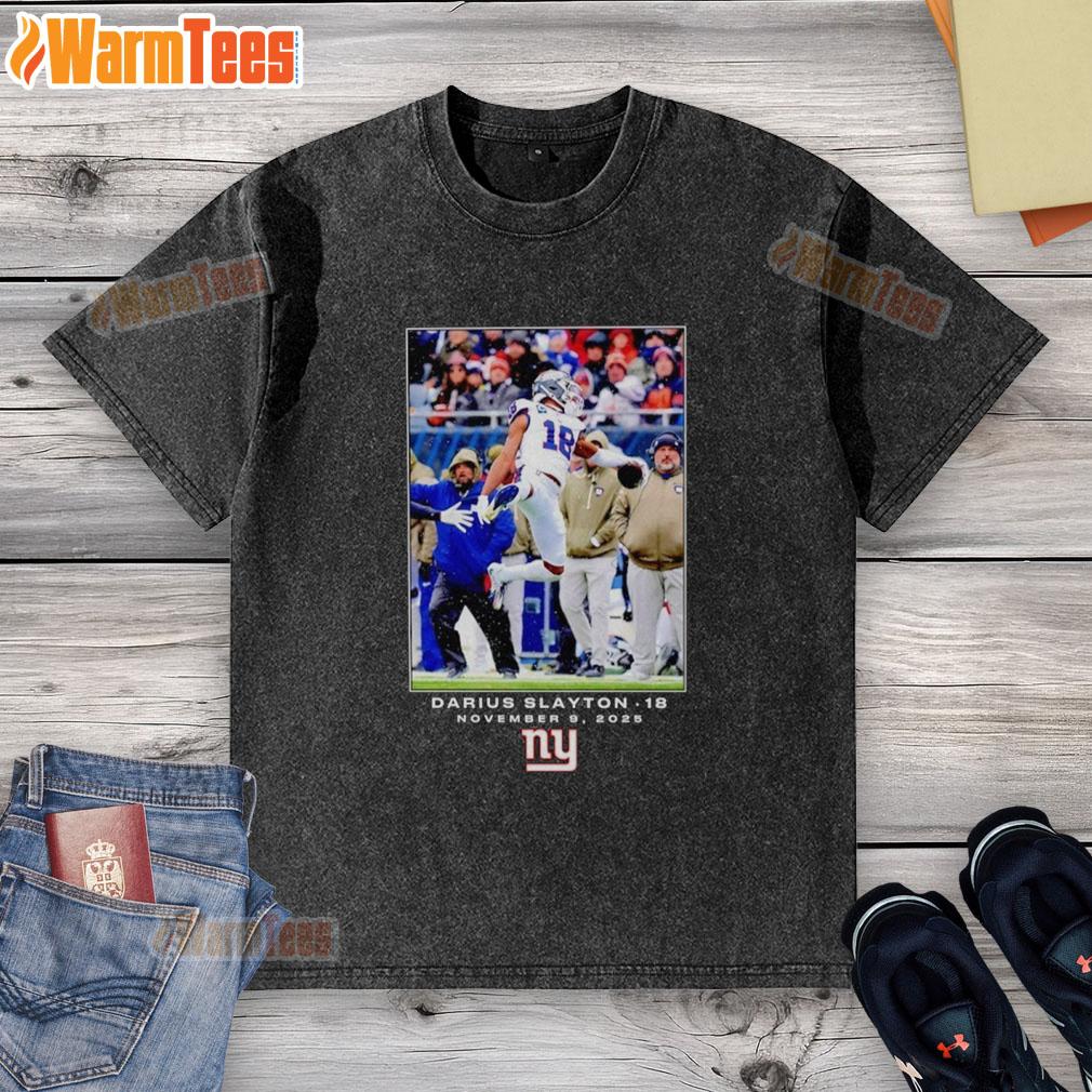 Premium Darius Slayton New York Giants NFL Flash Features Week 10 washed t-shirt showcasing team pride and style.