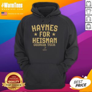 Alt Text: Premium Georgia Tech Yellow Jackets Football hoodie featuring Haynes King for Heisman design, perfect for fans.