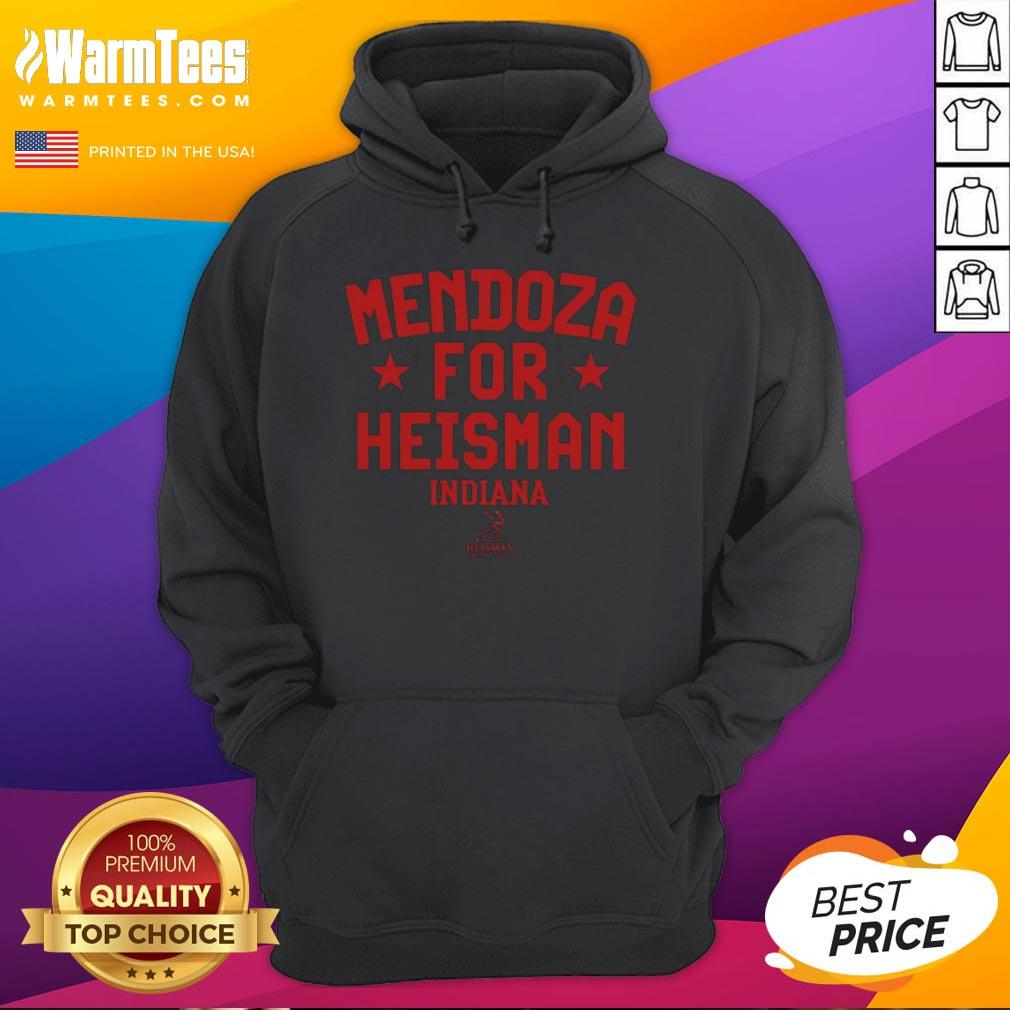 Alt Text: Premium Indiana Hoosiers Football Fernando Mendoza For Heisman hoodie featuring team colors and logo, perfect for fans.