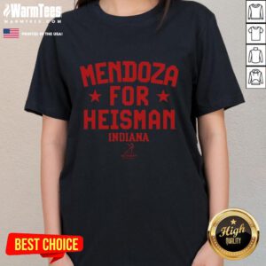Premium Indiana Hoosiers Football Fernando Mendoza for Heisman ladies tee featuring team colors and stylish design.