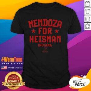 Premium Indiana Hoosiers Football Fernando Mendoza For Heisman T-Shirt featuring team colors and bold graphics.
