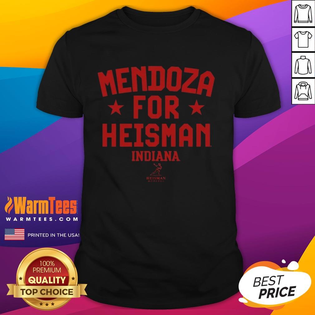 Premium Indiana Hoosiers Football Fernando Mendoza For Heisman T-Shirt featuring team colors and bold graphics.