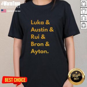 Premium Los Angeles Lakers 2025 line-up name ladies tee featuring vibrant team colors and stylish design.