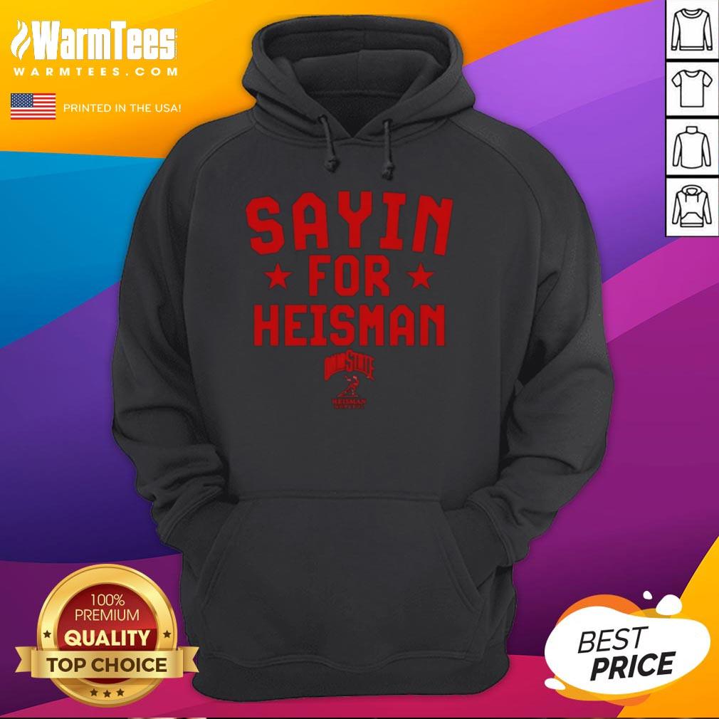Premium Ohio State Buckeyes Football hoodie featuring Julian Sayin for Heisman design, perfect for fans and supporters.
