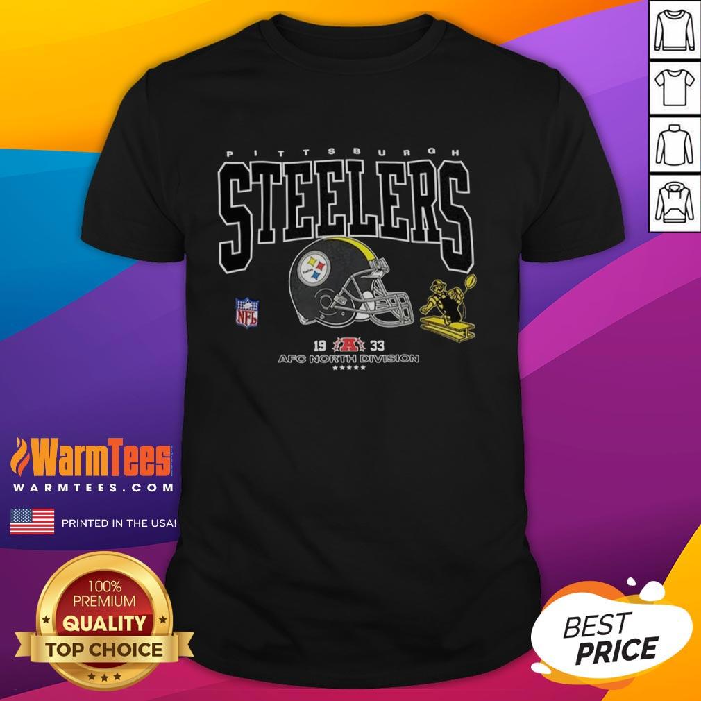 Premium Pittsburgh Steelers AFC North Division Est 1933 logo T-shirt, showcasing team pride and classic design.