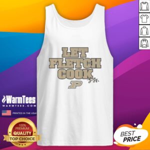 Premium Purdue Boilermakers Basketball tank top featuring Fletcher Loyer's 'Let Fletch Cook' signature design.