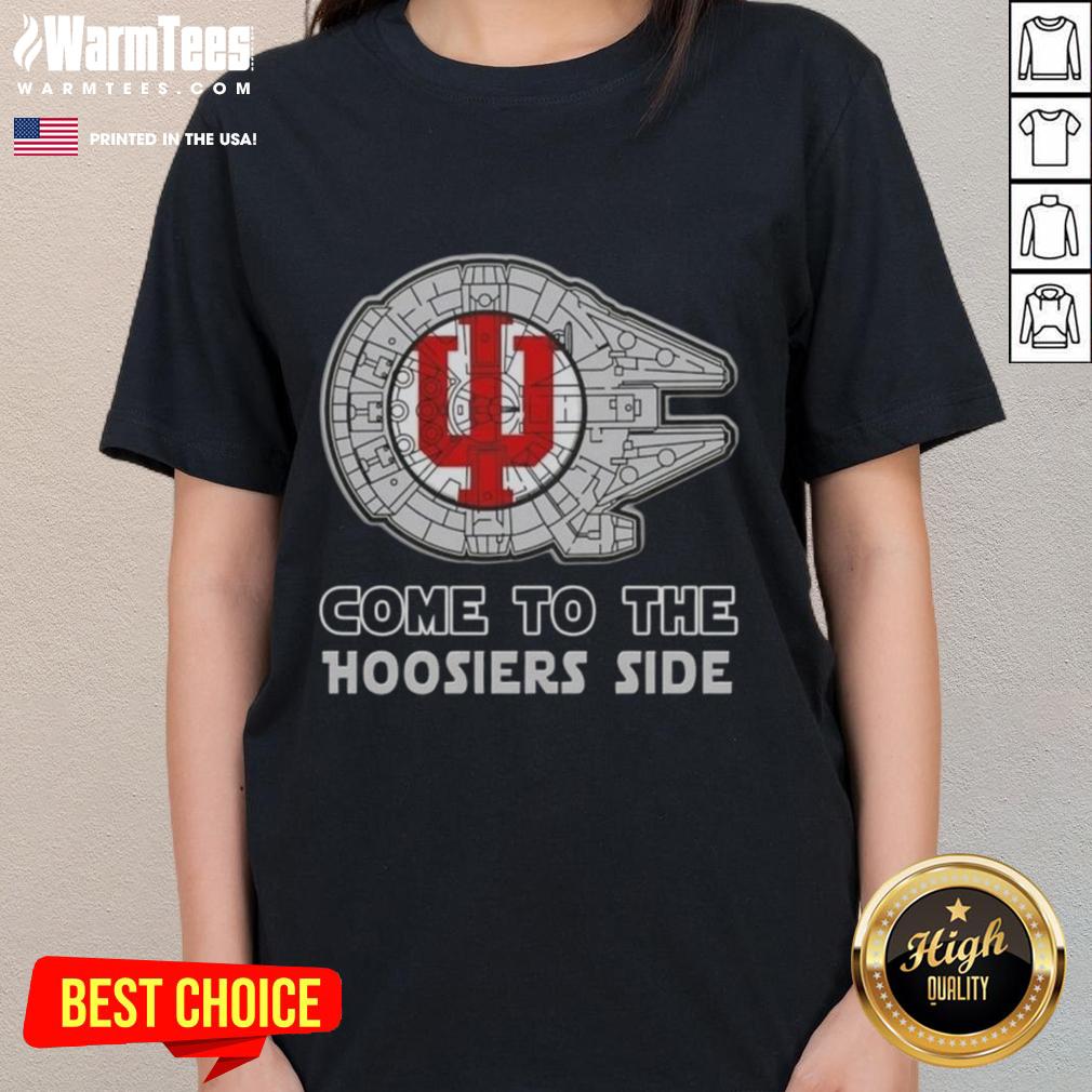 Womens Indiana Hoosiers tee featuring top Star Wars designs, perfect for fans and game day attire.