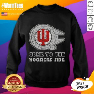 Stylish Indiana Hoosiers sweatshirt featuring Star Wars designs, perfect for fans and sports enthusiasts.