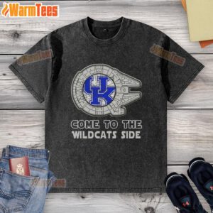 Top Star Wars Come to the Kentucky Wildcats Side Washed T-Shirt featuring a unique design for fans.