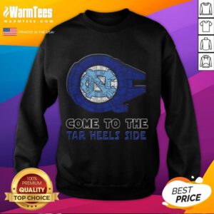Cozy North Carolina Tar Heels sweatshirt featuring a Star Wars design, perfect for fans of both teams.