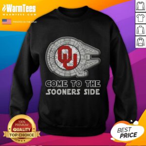 Top Star Wars Come to the Oklahoma Sooners Side Sweatshirt featuring vibrant design and team colors, perfect for fans.
