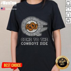 Stylish Oklahoma State Cowboys ladies tee featuring top Star Wars designs, perfect for fans and casual wear.
