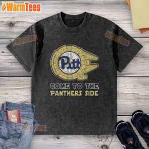 Pittsburgh Panthers Side-Washed T-Shirt featuring Top Star Wars design, perfect for fans and casual wear.