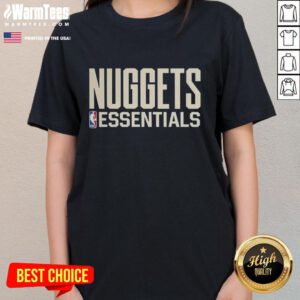 Awesome Denver Nuggets Essentials NBA logo ladies tee in vibrant colors, perfect for fans and casual wear.