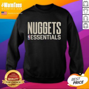 Alt Text: Stylish Denver Nuggets essentials NBA logo sweatshirt featuring vibrant team colors and a comfortable design.