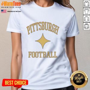 Awesome Pittsburgh Steelers Football Starkist Sparkle Icon Ladies Tee featuring vibrant team colors and stylish design.