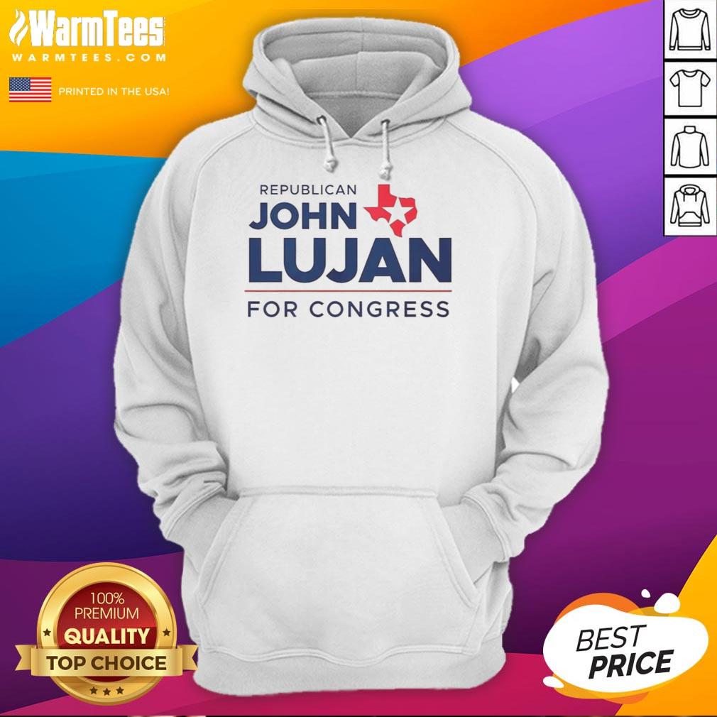 Awesome Republican John Lujan for Congress 2026 hoodie featuring bold graphics and a stylish design for supporters.