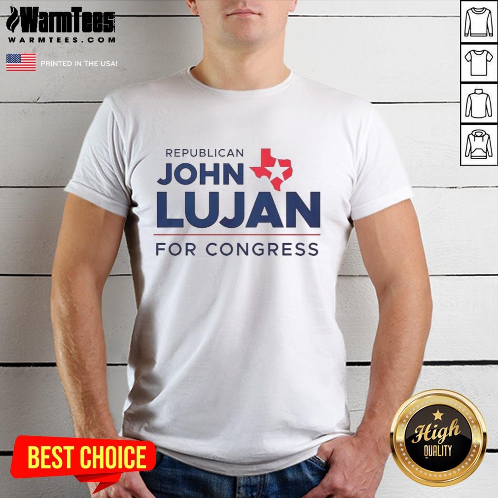 Awesome Republican John Lujan for Congress 2026 T-shirt featuring bold design and patriotic colors.