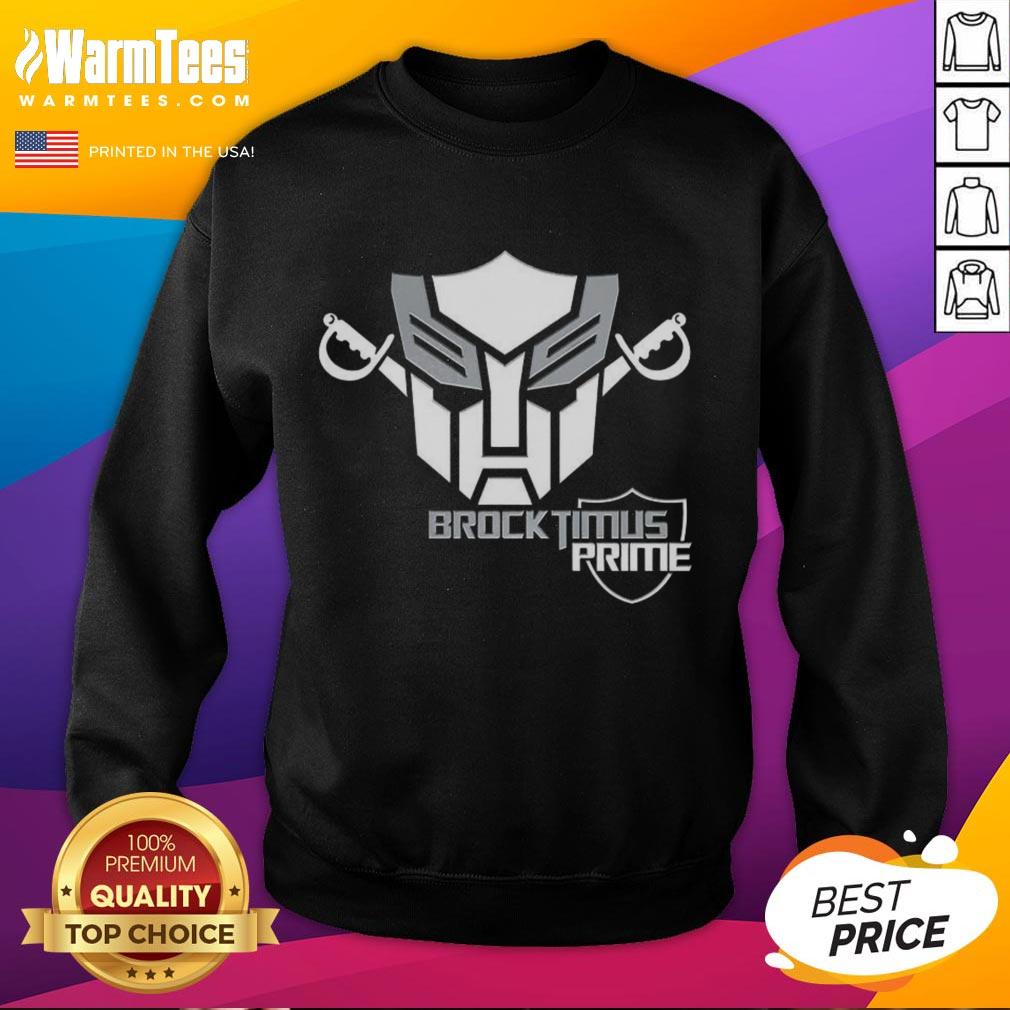 Good Brocktimus Prime Transformers logo sweatshirt featuring vibrant design and comfortable fit for fans and collectors.