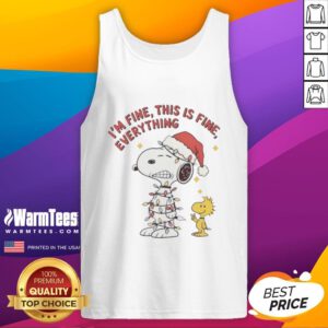 Good Peanuts Snoopy and Woodstock in Christmas lights tank top, showcasing a cheerful festive design for holiday fans.