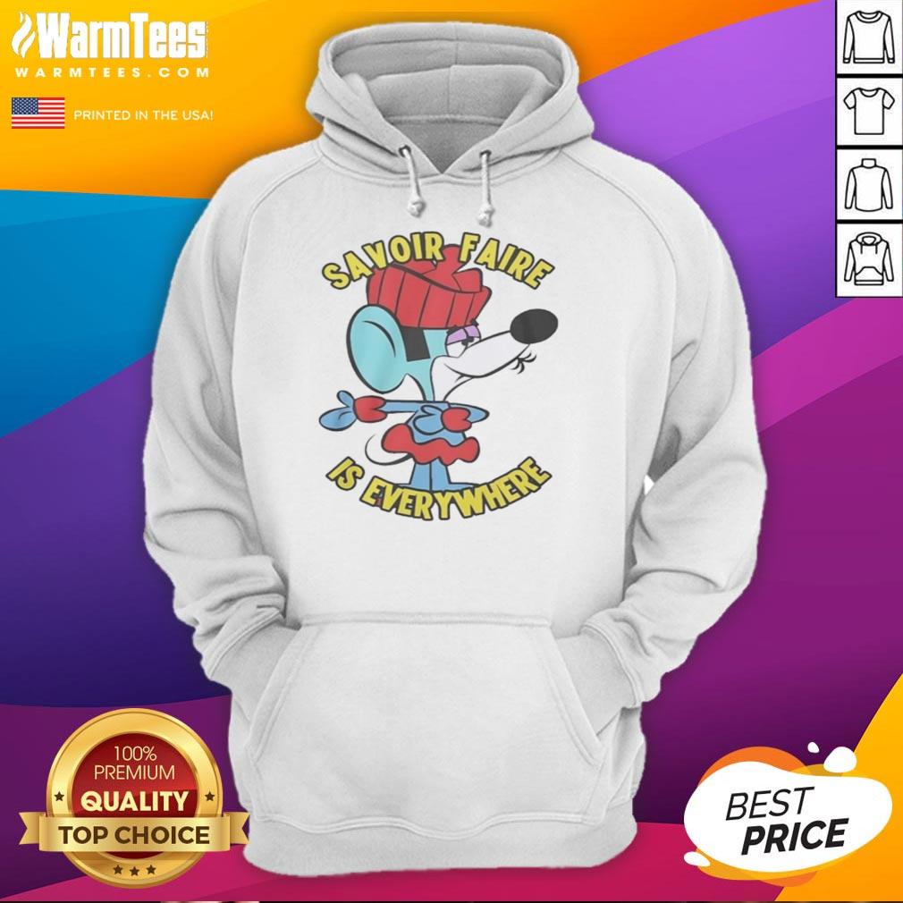 Good Savoir Faire Is Everywhere Hoodie in a stylish urban setting, showcasing trendy design and comfortable fit.