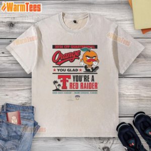 Good Texas Tech Red Raiders CFP Capital One Orange Bowl 2025 washed t-shirt, perfect for proud Red Raider fans.