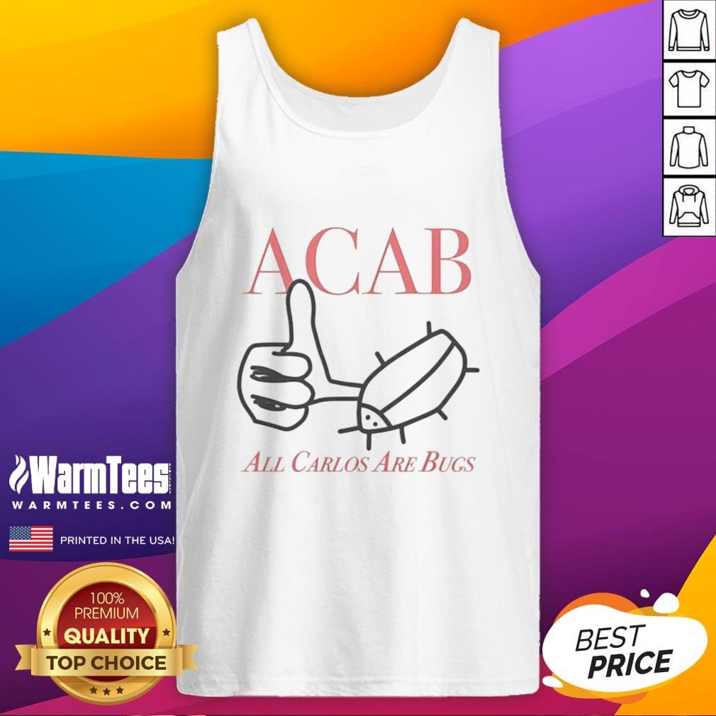 Stylish Nice Acab All Carlos Bug-Like Sketch Tank Top featuring unique graphic design for trendy summer fashion.