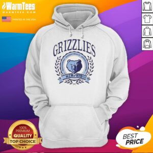 Memphis Grizzlies NBA crest hoodie in blue, showcasing the team's logo and stylish design for fans and players alike.