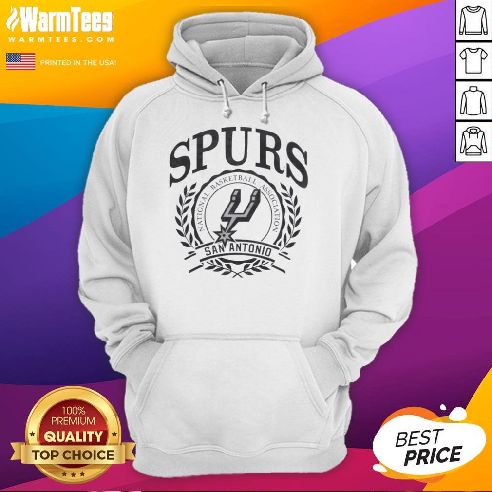 Nice San Antonio Spurs National Basketball Association crest hoodie featuring team colors and logo for basketball fans.
