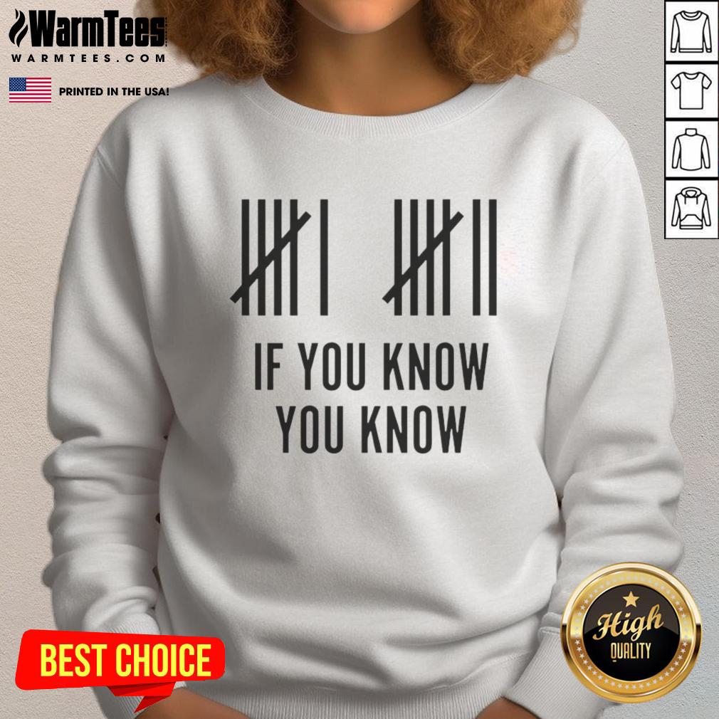 Stylish Nice Six Seven If You Know You Know sweatshirt in black, perfect for casual wear and street style fashion.