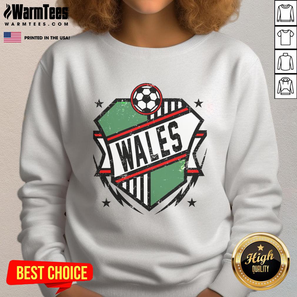 Nice Wales Qatar soccer sweatshirt featuring vibrant colors and a unique design, perfect for fans and casual wear.