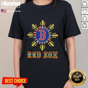Official 2025 Boston Red Sox Baseball X Hispanic ladies tee in vibrant colors, perfect for fans and casual wear.