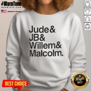 Official Jude JB sweatshirt featuring Willem and Malcolm design, perfect for fans and stylish casual wear.