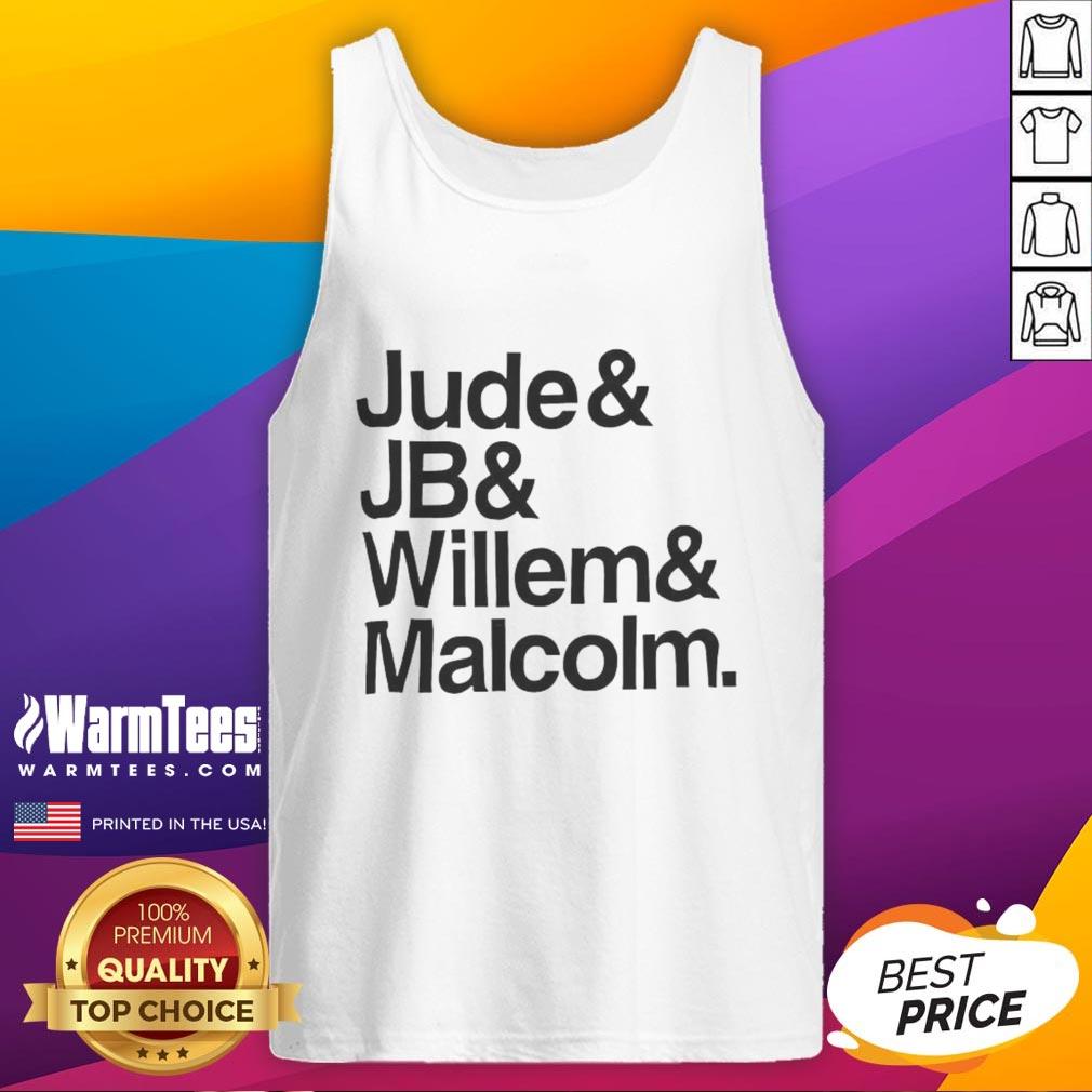 Alt Text: Official Jude JB Willem and Malcolm tank top featuring stylish design and vibrant colors, perfect for casual wear.