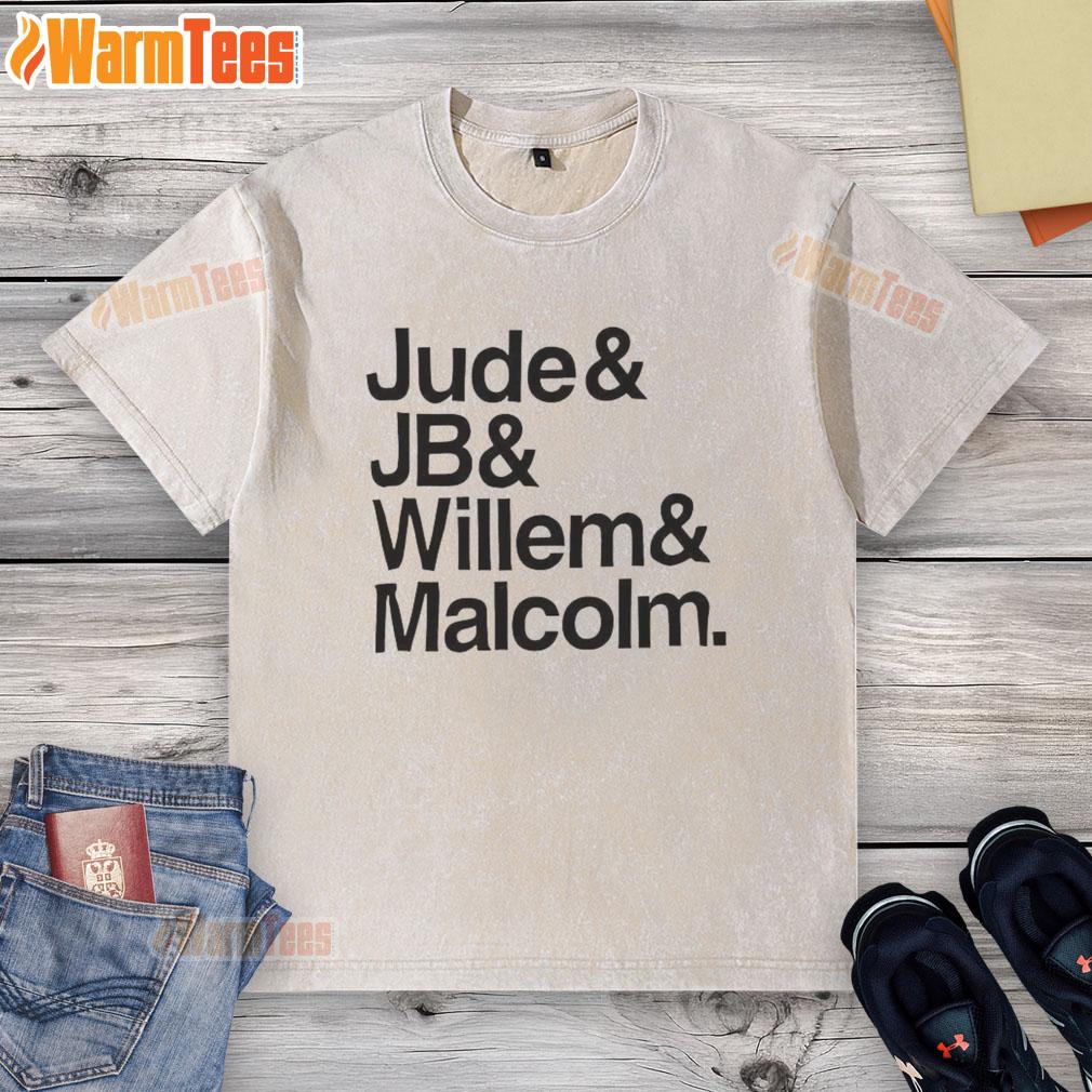 Alt Text: Official Jude JB Willem and Malcolm washed t-shirt showcasing a stylish design for casual wear.