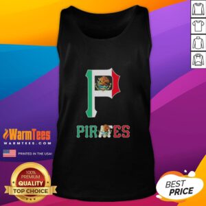 Official Pittsburgh Pirates baseball tank top featuring a vibrant Mexican flag design, perfect for fans and summer wear.