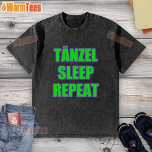 Original Tanzel Sleep Repeat Washed T-Shirt in soft fabric, perfect for comfortable lounging and casual wear.