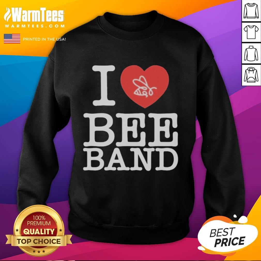 Premium Official Honey Revenge I Heart Bee Band Sweatshirt featuring a stylish bee graphic and cozy design.