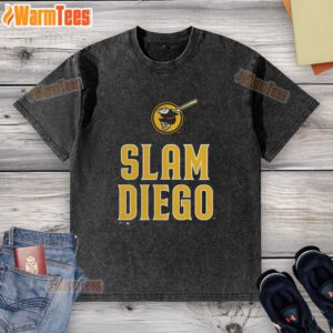 Premium San Diego Padres Brown Slam Diego Washed T-Shirt featuring team logo and relaxed fit for fans.