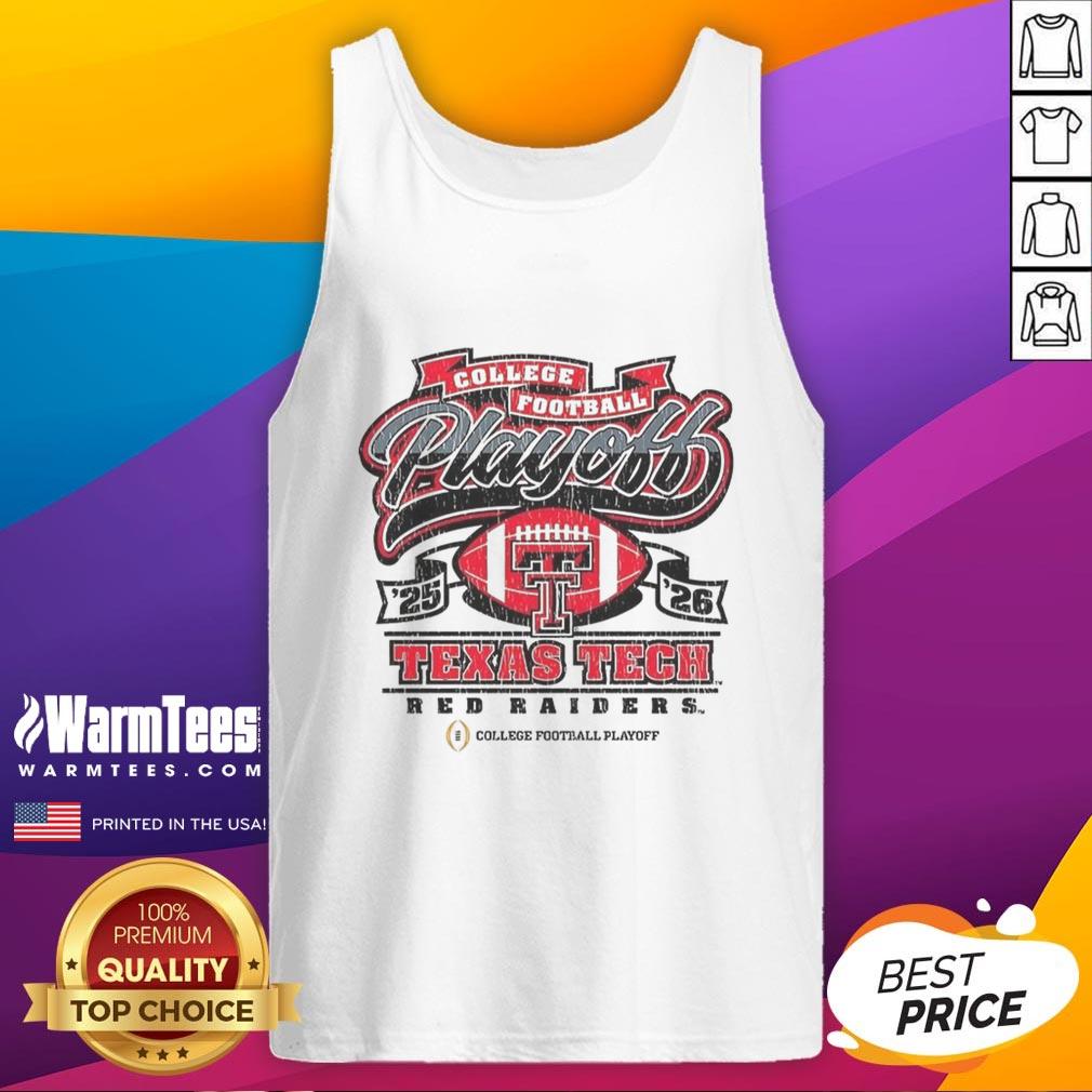Premium Texas Tech Red Raiders College Football Playoff 2025-2026 tank top showcasing team spirit and style.