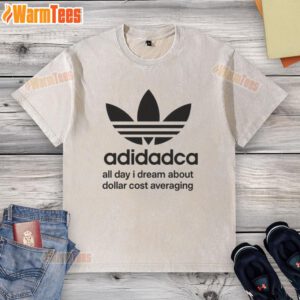 Pretty Adidadca All Day I Dream About Dollar Cost Averaging washed t-shirt, perfect for casual wear and investment enthusiasts.