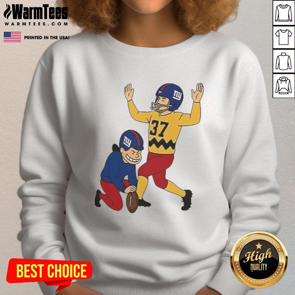 Pretty Younghoe Koo Charlie Brown Giants Kicker meme sweatshirt featuring a humorous design for football fans.