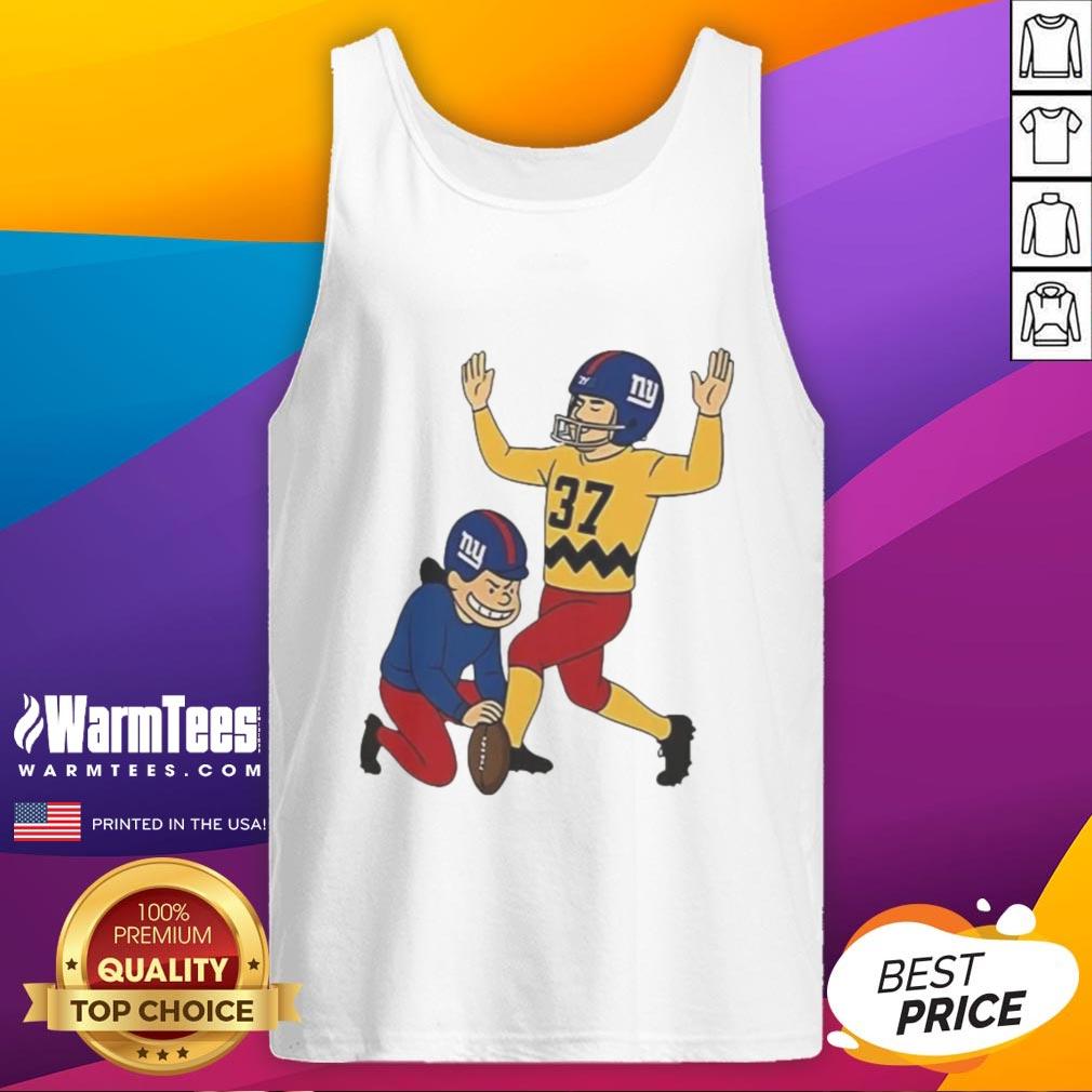 Pretty Younghoe Koo Charlie Brown Giants kicker miss meme tank top featuring a humorous design for football fans.