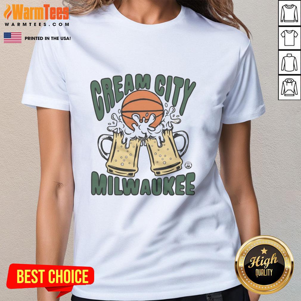 Top cream city Milwaukee ladies tee featuring a stylish design perfect for casual wear and showing local pride.