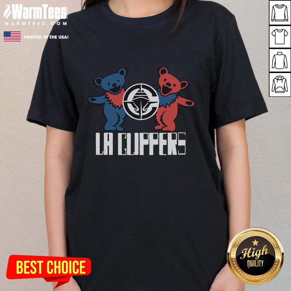 Top NBA X Grateful Dead X Clippers ladies tee featuring vibrant graphics and a stylish design perfect for fans.
